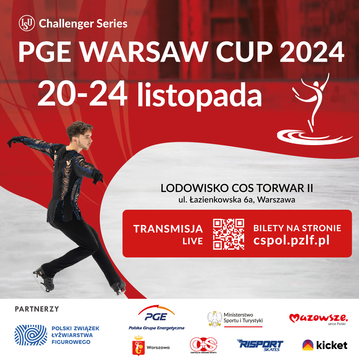 Warszawa rozbłyśnie blaskiem gwiazd światowego formatu. Czas na ISU CS PGE Warsaw Cup 2024!