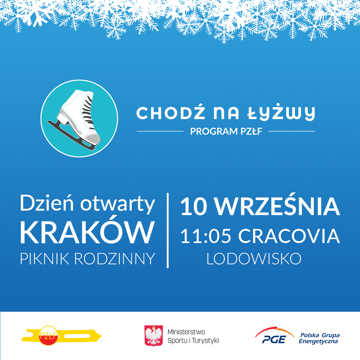 Zaczynamy sezon! Pierwszy dzień otwarty i piknik rodzinny programu “Chodź na Łyżwy” w Krakowie już 10 września!