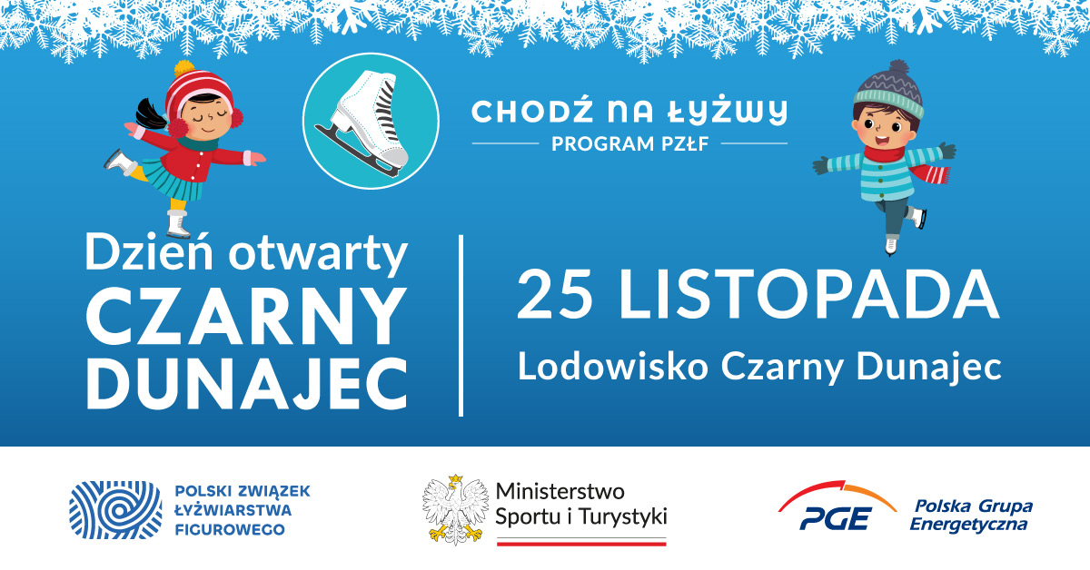 Dzień otwarty w ramach programu „Chodź na Łyżwy” w Czarnym Dunajcu już 25.11.2023