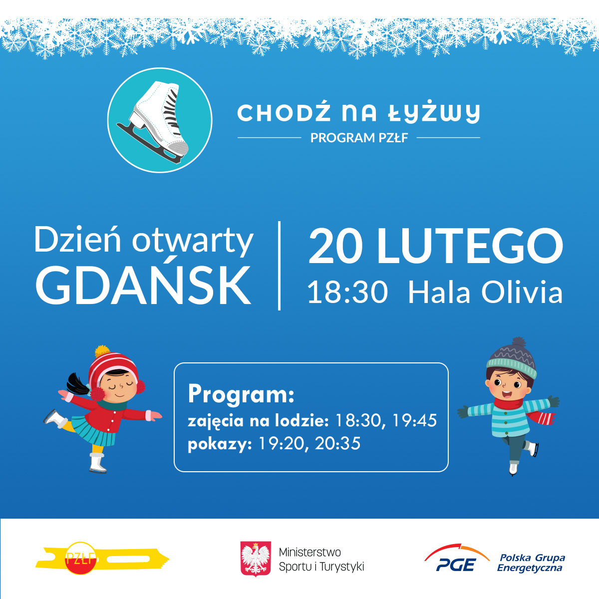 Startuje 5. edycja programu “Chodź na Łyżwy “.  Pierwszy dzień otwarty już 20 lutego w Gdańsku.
